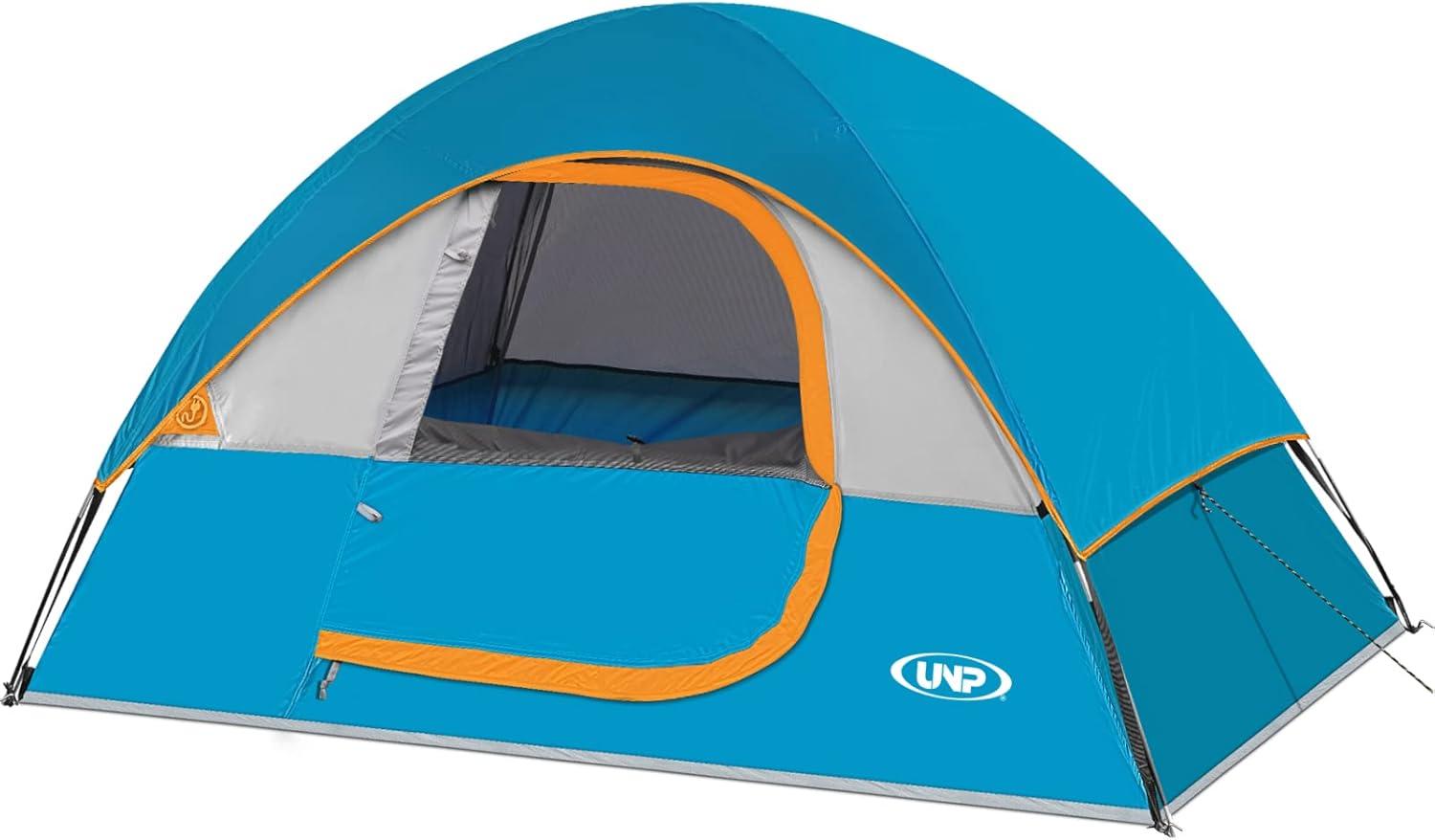 7 ft. x 5 ft. Ocean Blue 2-Person Waterproof Camping Tent with Rainfly