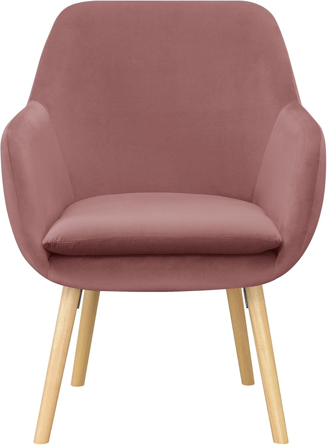 Convenience Concepts Take a Seat Charlotte Accent Chair, Blush Velvet