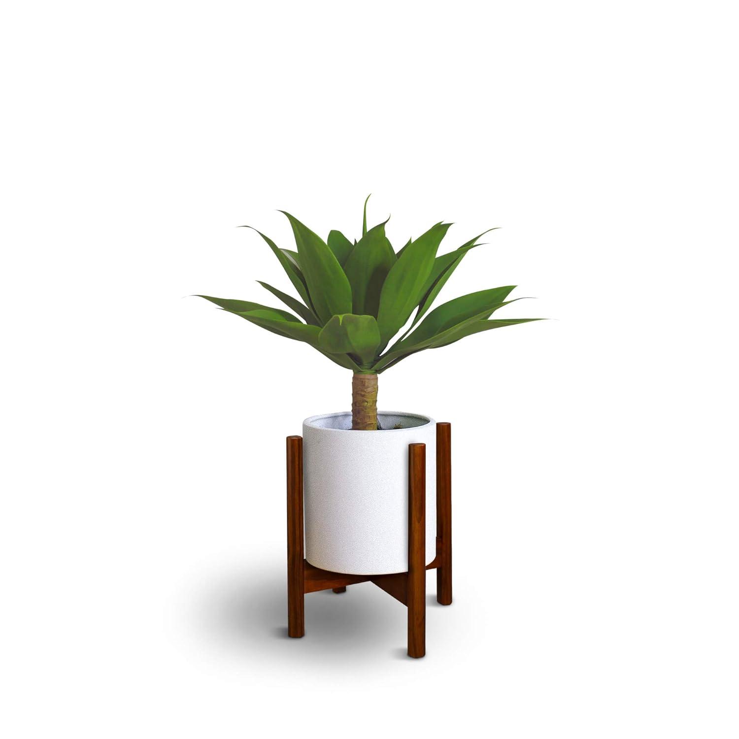 Casual Home Mid-Century Modern Wood Plant Display Stand, Antique Mahogany