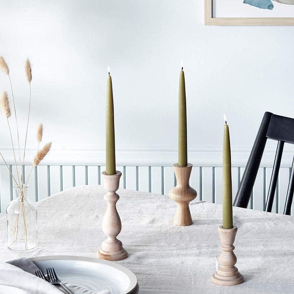 12 Piece Unscented Taper Candle Set
