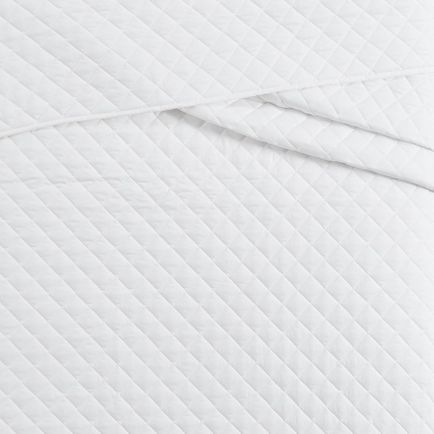 Cannon 3pc King Percale Quilt Set White