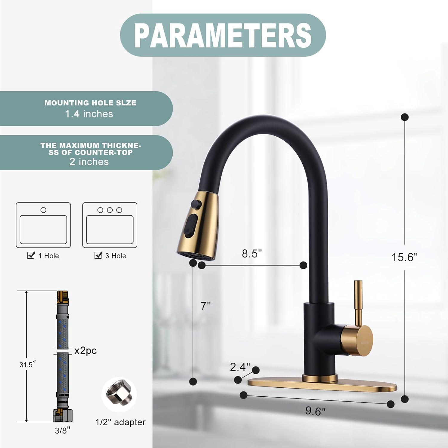 VIBRANTBATH Pull Out Kitchen Faucet