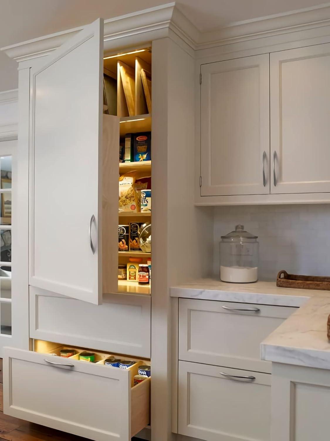 10 Pack Brushed Nickel Cabinet Pulls 7.56 Inch Arch Twisted Silver Handles Drawer Kitchen Cupboard Bathroom Dresser Cabinet Hardware Zinc Alloy