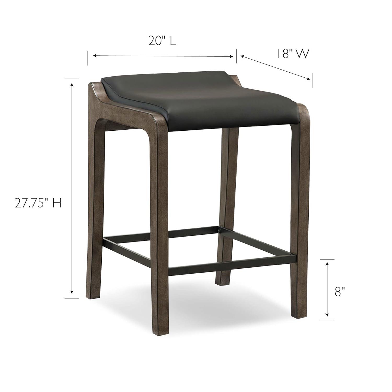 Millwood Pines Upholstered Counter Stool with Solid Wood Frame (Set of 2)