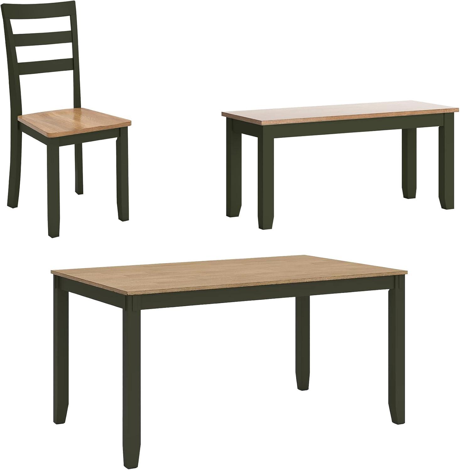 Lark Manor™ Malkin Dining Table With 4 Chairs And Bench, Set Of 6