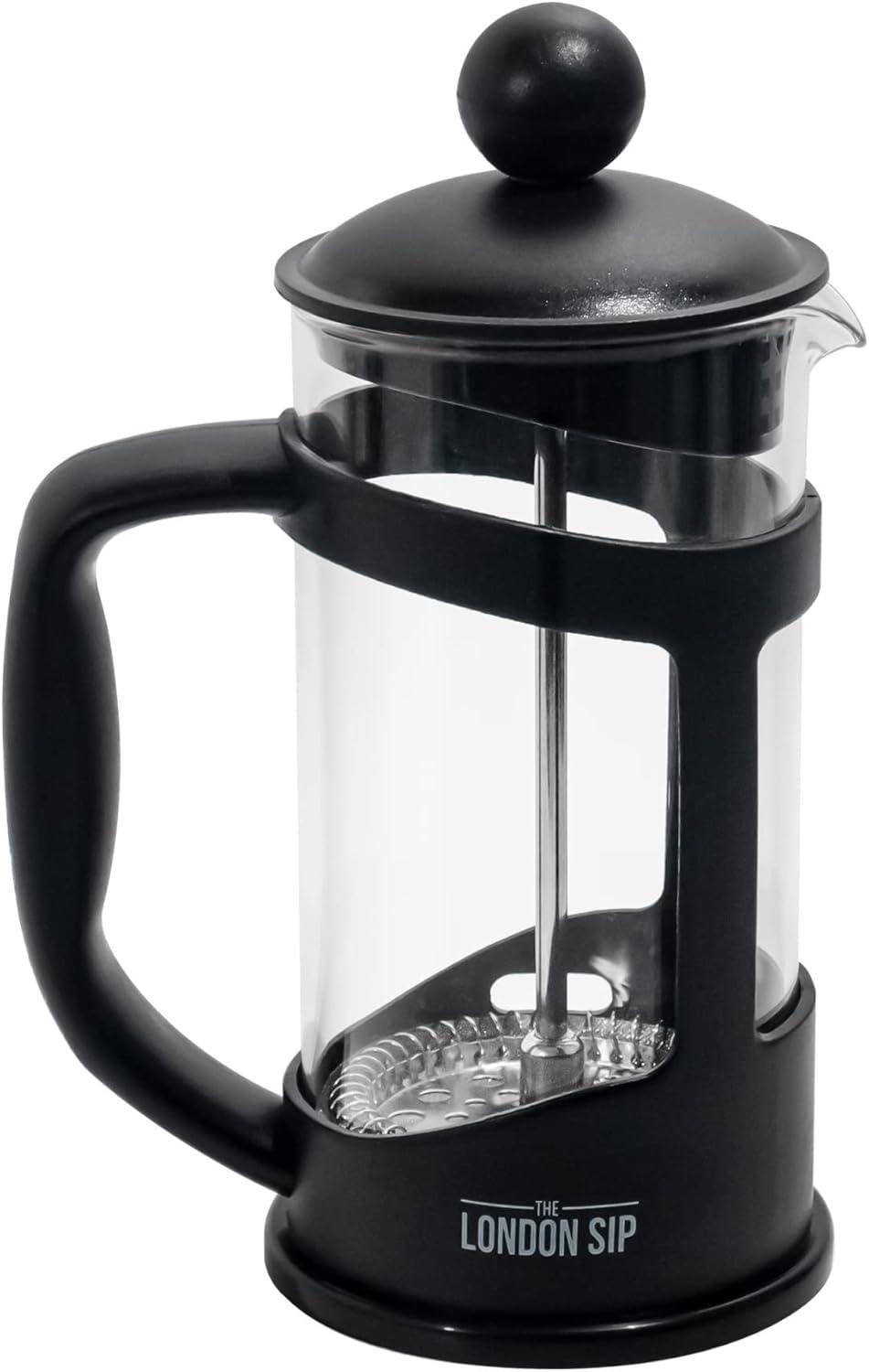 RAINBEAN Mini French Press Coffee Maker, 12 oz, Camping Coffee Press Pot, Small French Press, Tea and Frothed Milk Press (Black, 12 oz)