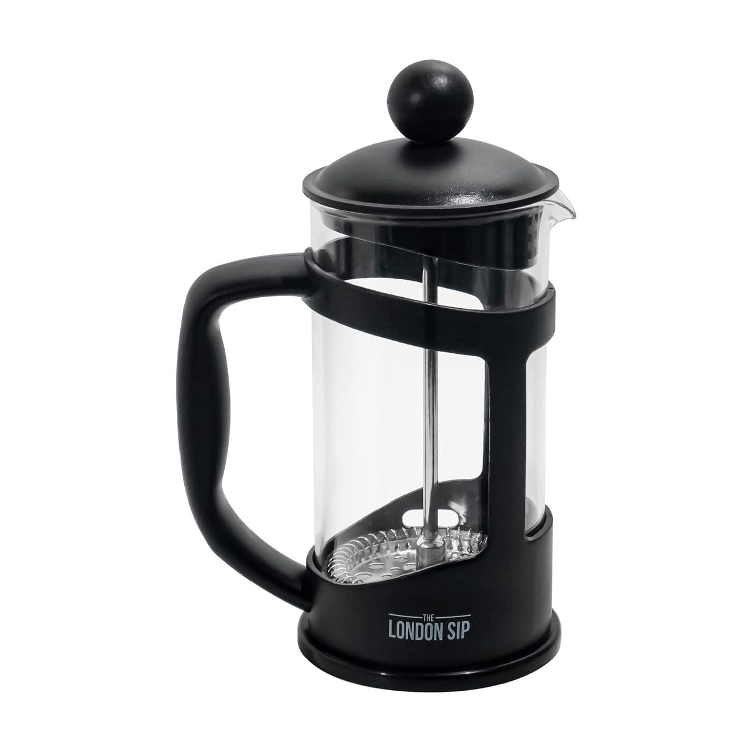RAINBEAN Mini French Press Coffee Maker, 12 oz, Camping Coffee Press Pot, Small French Press, Tea and Frothed Milk Press (Black, 12 oz)