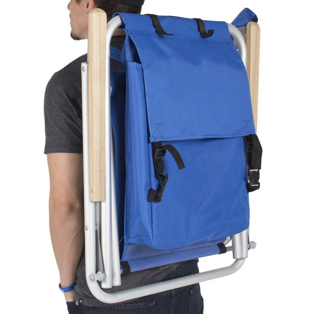 Canddidliike Portable Folding Lightweight Backpack Beach Chair, Compact Backpacking Hiking Chair, Blue