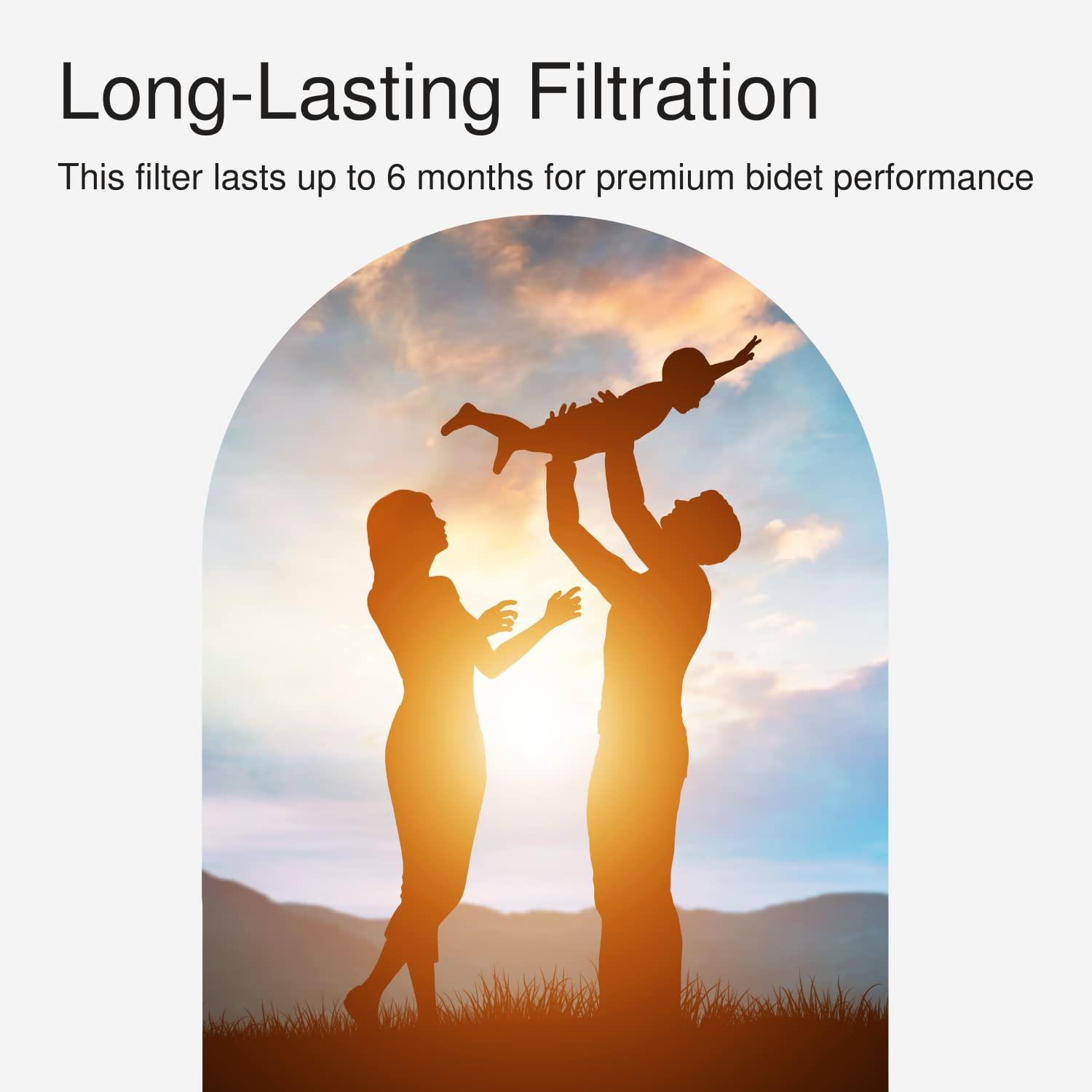 Swash Bidet Water Filter in White