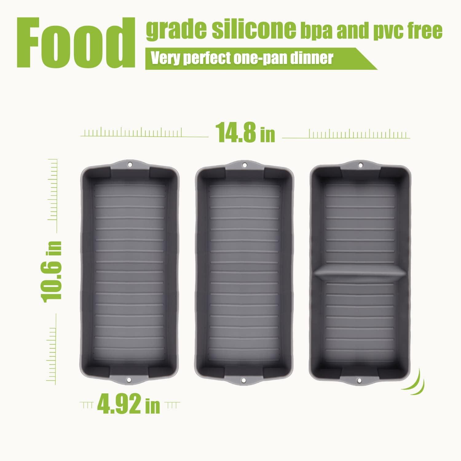 Nonstick Bakeware Set, New large size Cake Silicone Sheet Pan, baking pan dividers, Suitable for oven, air fryer to simplify cooking, Safe to use and easy to clean.