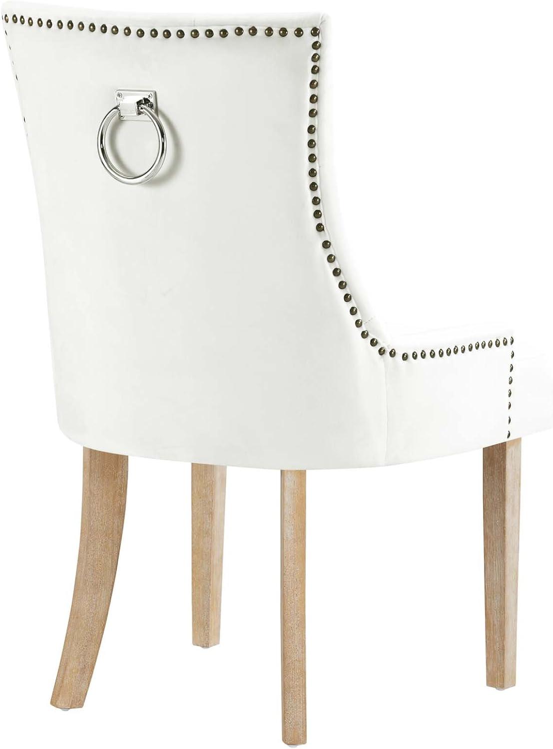 Modway Pose 19" Modern Style Performance Velvet Dining Chair in Ivory