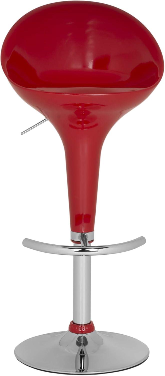 Zorab Swivel Bar Stool - Red - Safavieh