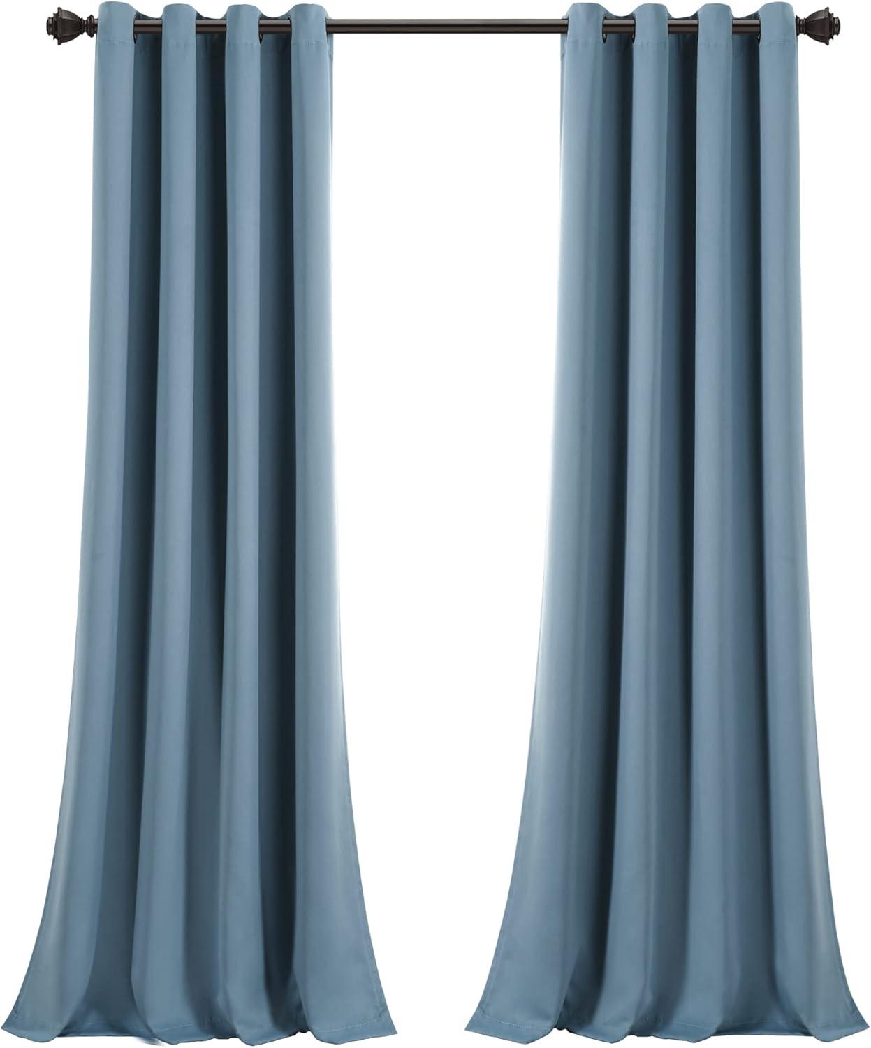 Set of 2 Insulated Grommet Top Blackout Curtain Panels - Lush Décor