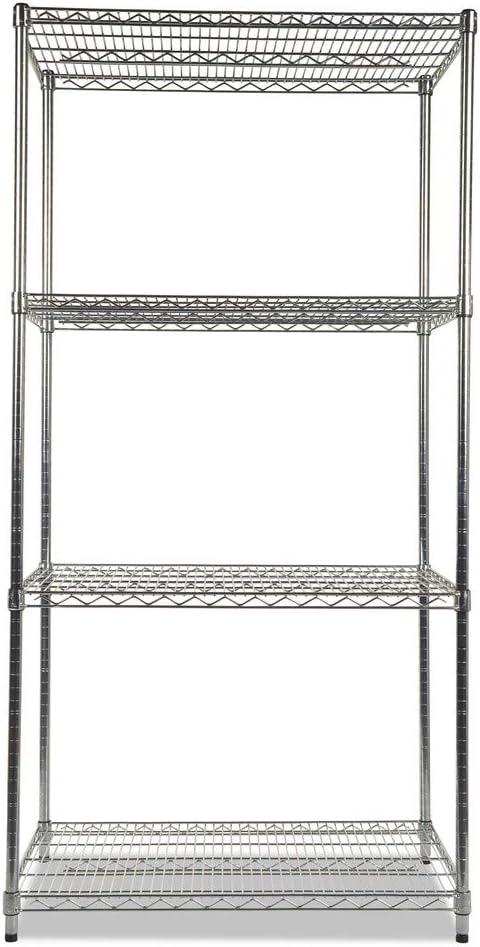 NSF Certified Industrial 4-Shelf Wire Shelving Kit 36w x 24d x 72h, Silver