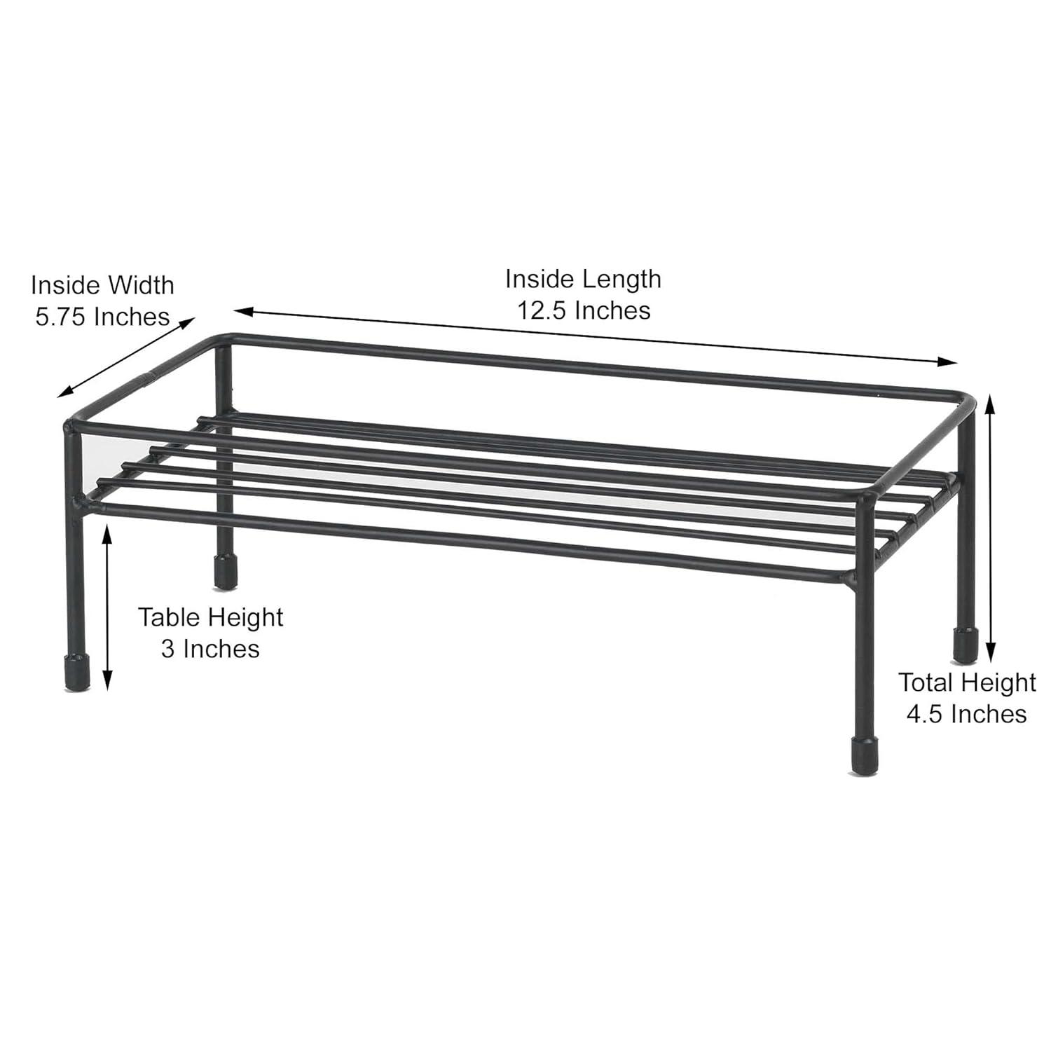 Black Steel Elevated Pet Dining Table for Small Pets