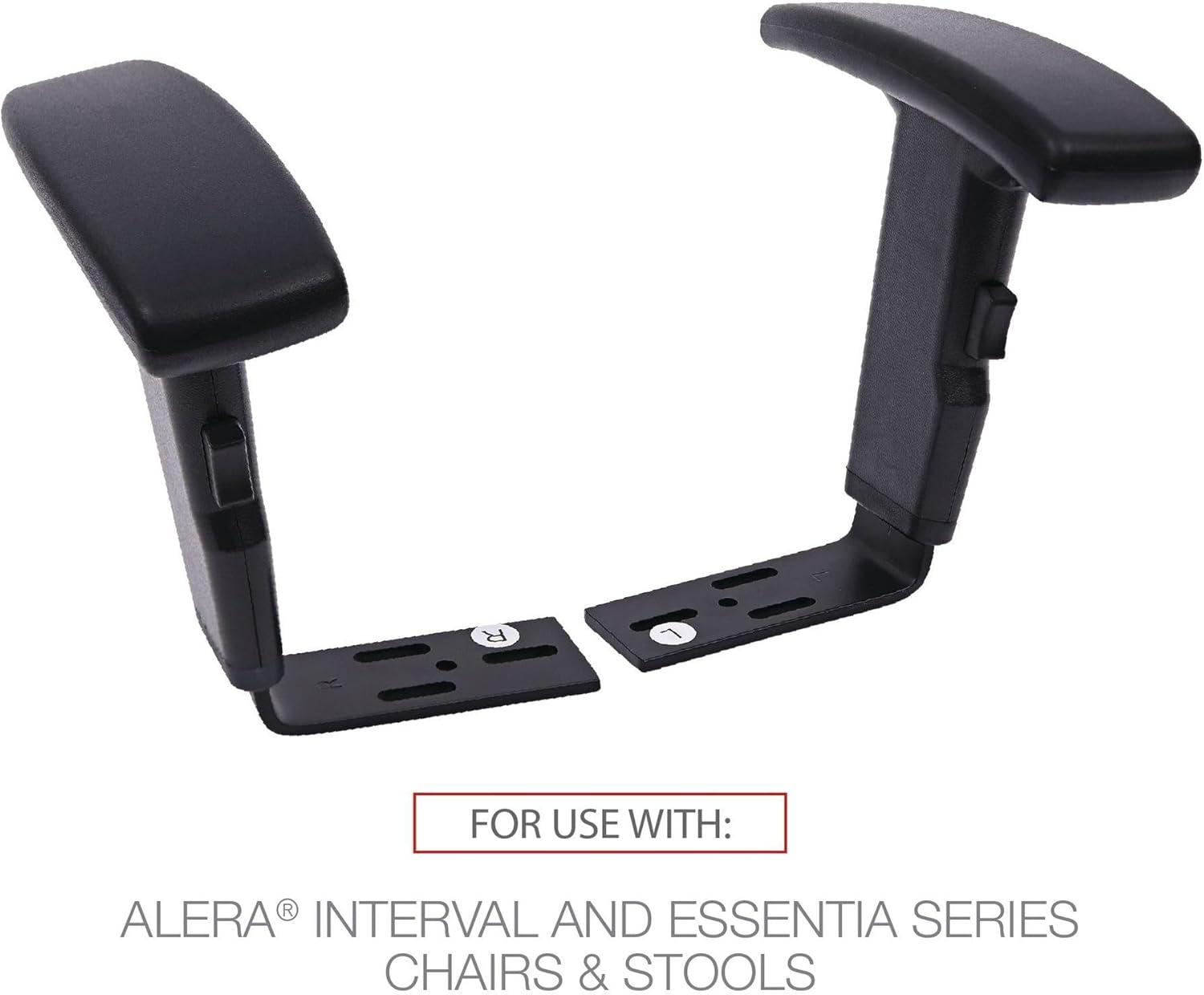 Alera Height Adjustable T-Arms Interval & Essentia Series Chairs/Stools Black IN49AKA10B