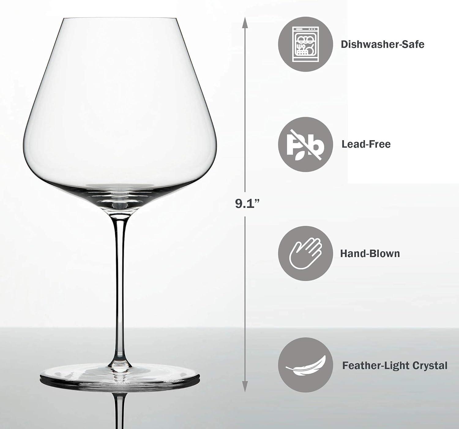 Zalto 9-Inch Clear Crystal Burgundy Wine Glass