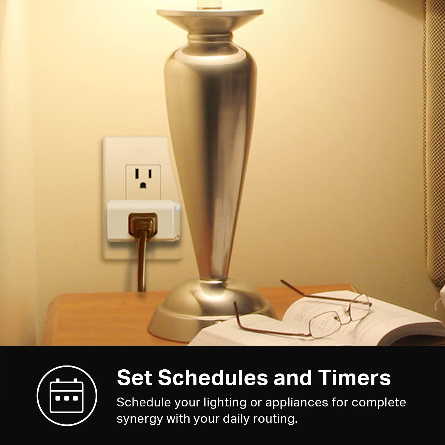 Kasa Smart Plug Mini 15A, Apple HomeKit Supported, Smart Outlet Works with Siri, Alexa & Google Home, UL Certified, App Control, Scheduling, Timer, 2.4G WiFi Only, 2 Count (Pack of 1) (EP25P2), White