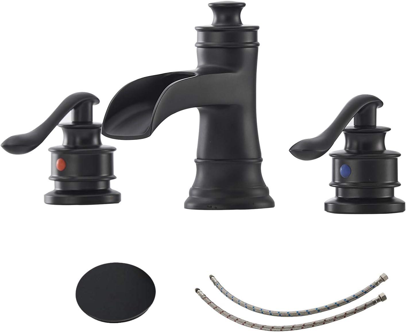 Widespread 2-handle Bathroom Faucet with Drain Assembly