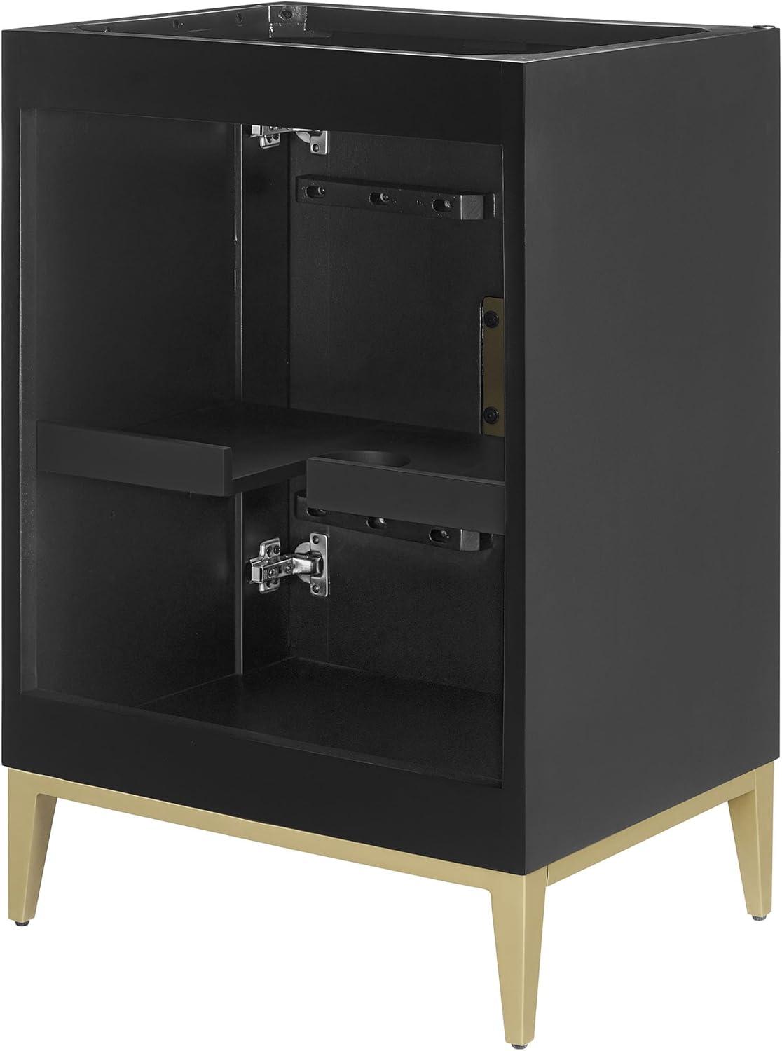 Modway Beau 24" Bathroom Vanity Cabinet (Sink Basin Not Included) In Black