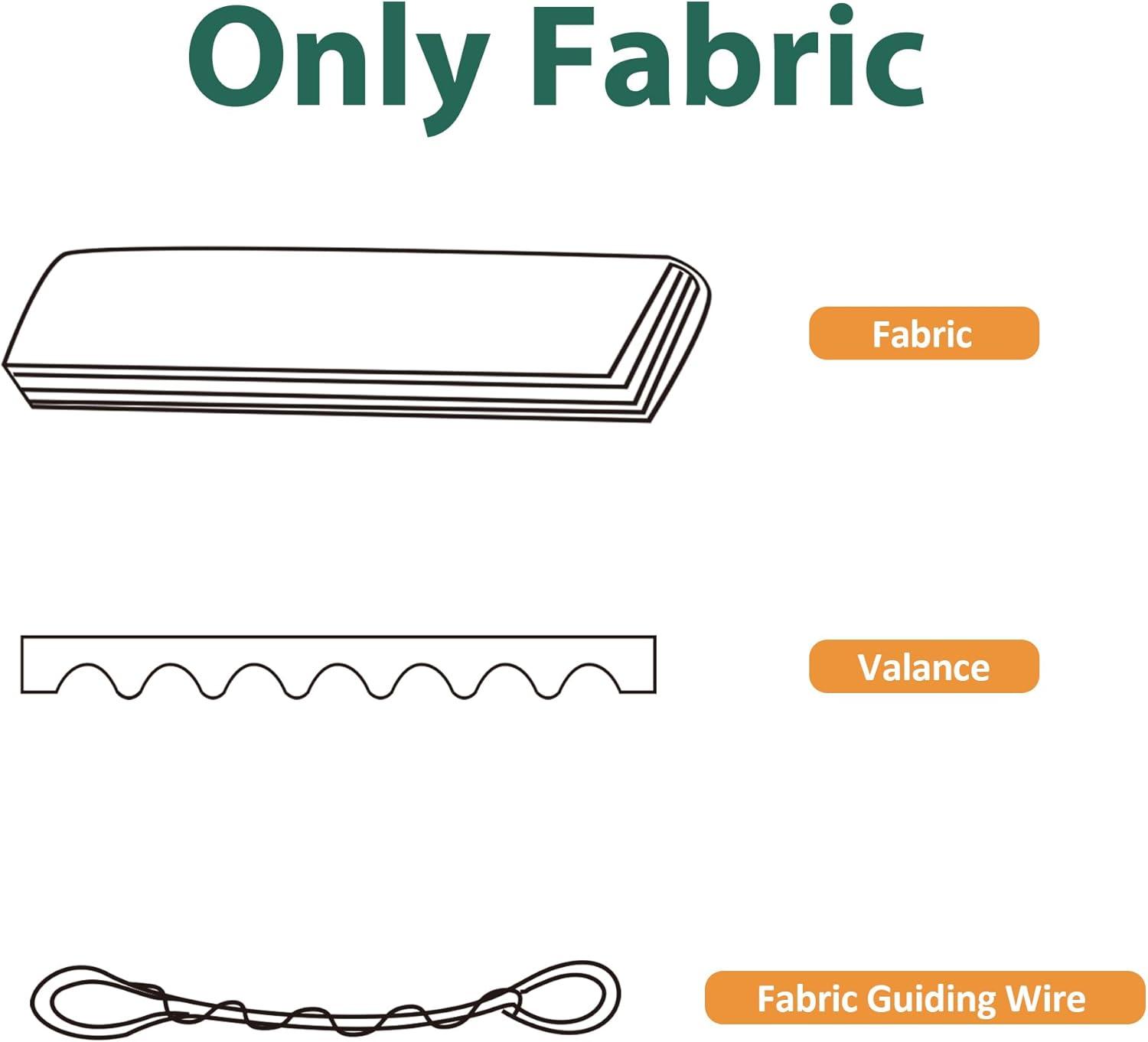 Patio Awning Fabric Replacement Sunshade Canopy for Retractable Awnings