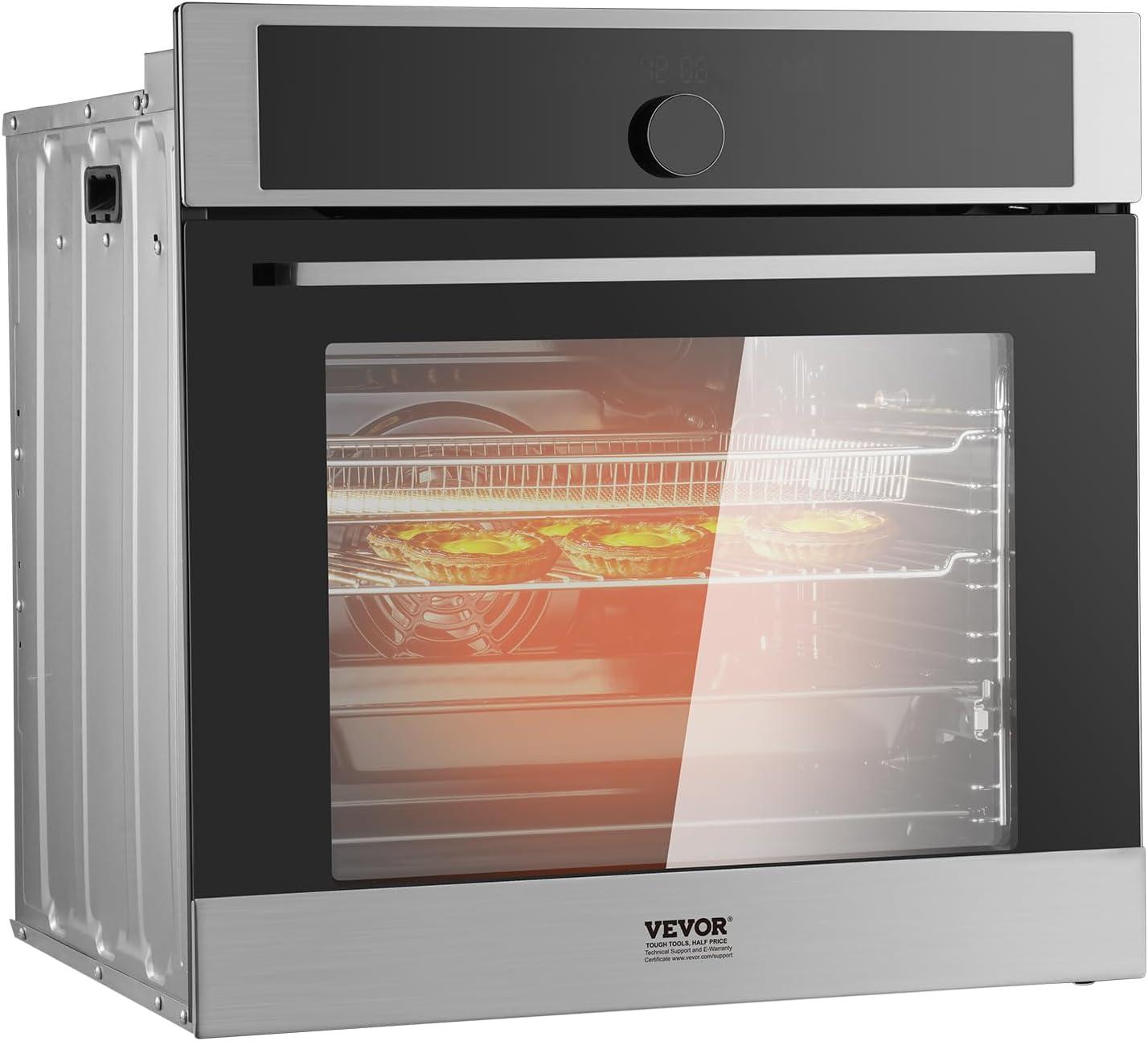 VEVOR 23.4 Electric Wall Oven with Soft Close Door