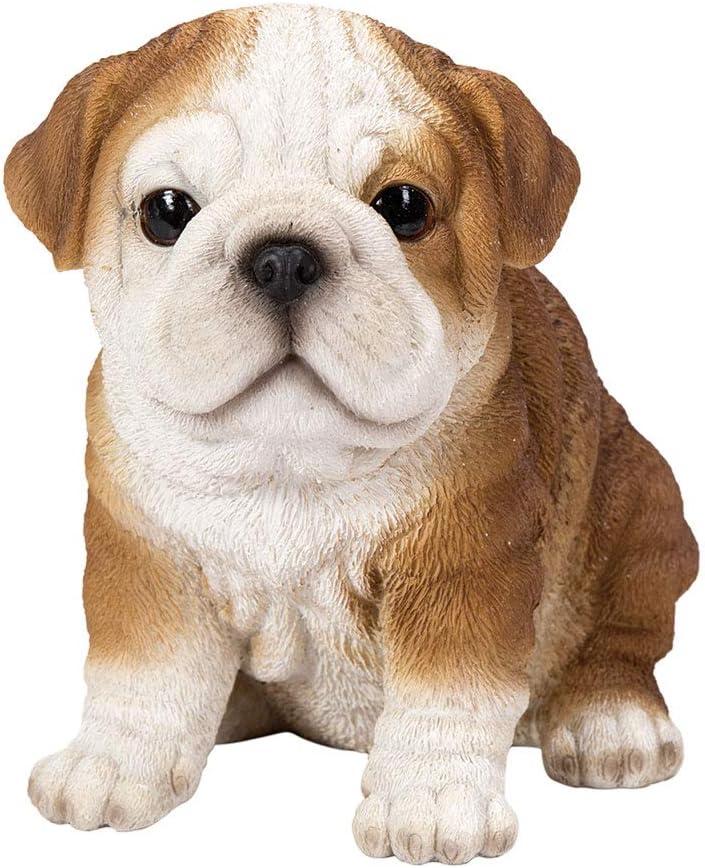 Hand-Painted Resin Bulldog Puppy Collectible Figurine