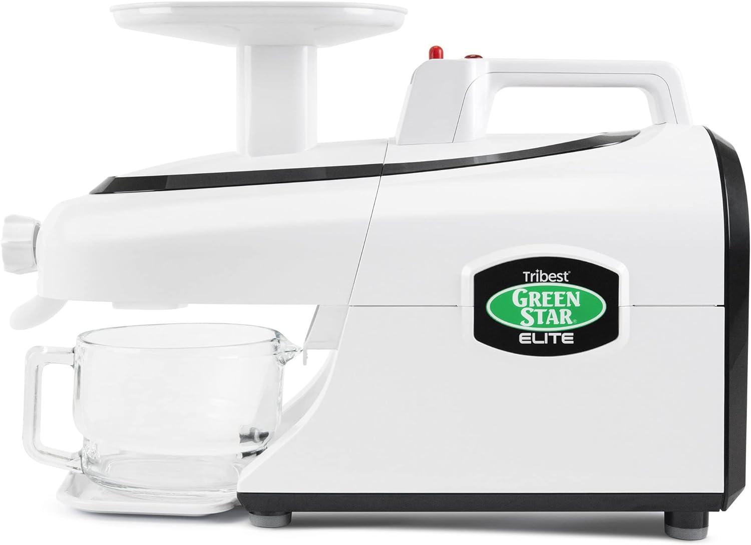 Tribest Greenstar Elite Jumbo Twin Gear Slow Masticating Juicer – White