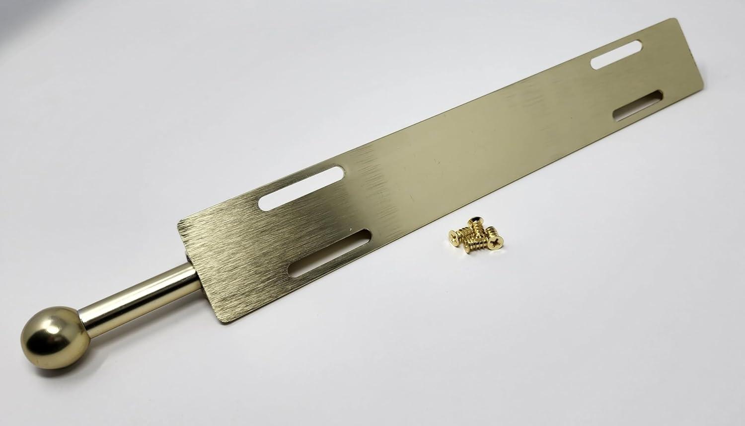 12-Inch Long Expendable and Reversible Pullout Closet Wardrobe Valet Rod with Installation screws (Polished Brass)