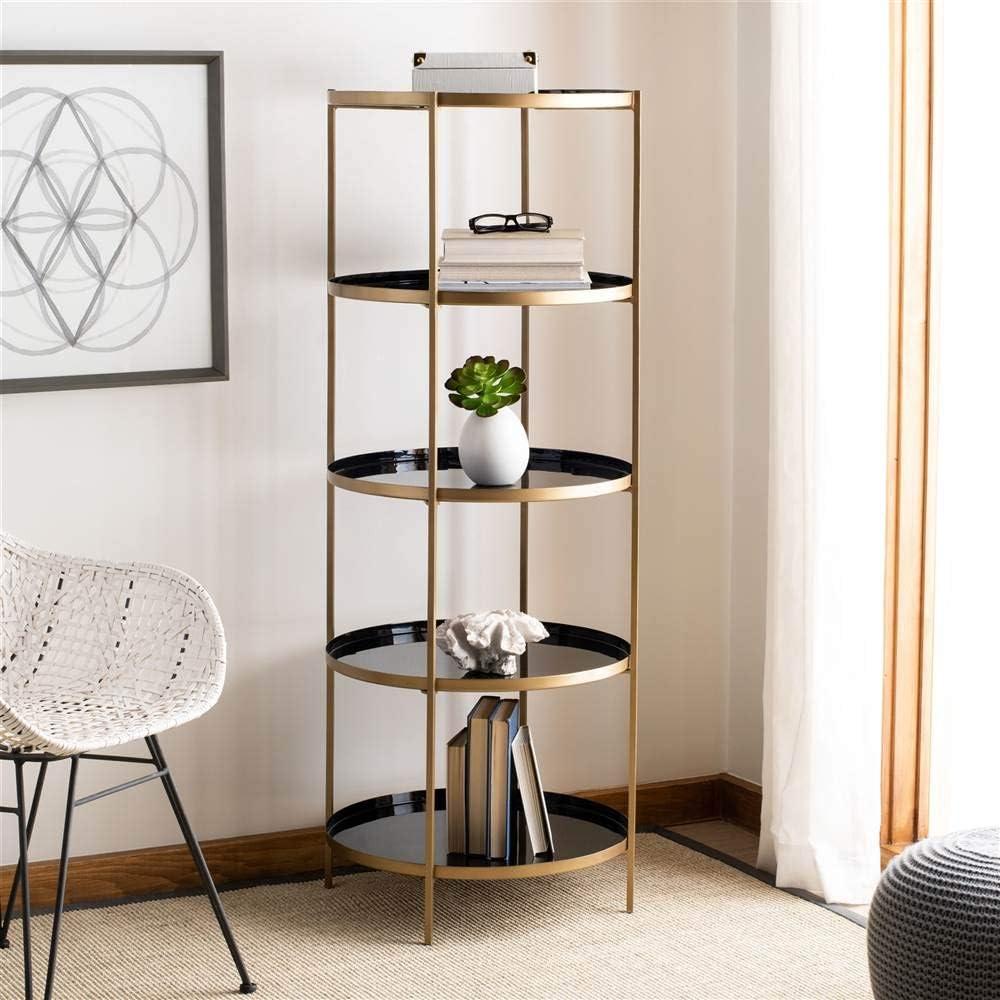 Hunter Green and Brass 5-Tier Round Etagere