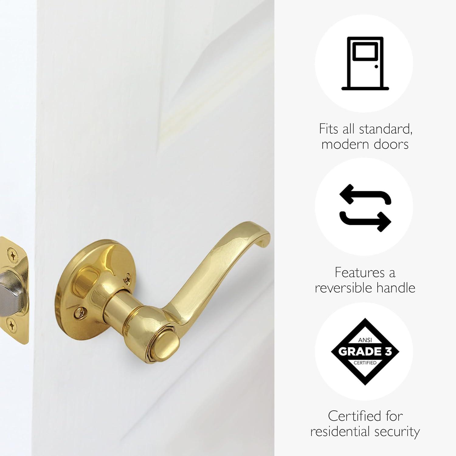 Scroll Privacy Bed/Bath Door Lever