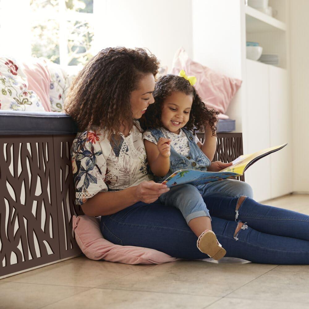 Barrette Outdoor Living 2 ft. x 4 ft. Sprig Umber Decorative Screen Panel