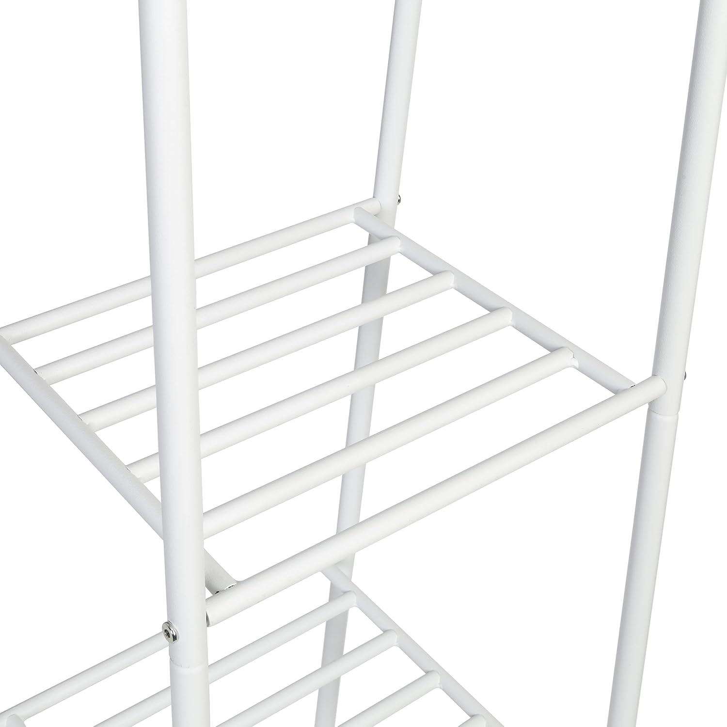 Honey Can Do 5-Tier Steel Shelf, White Matte