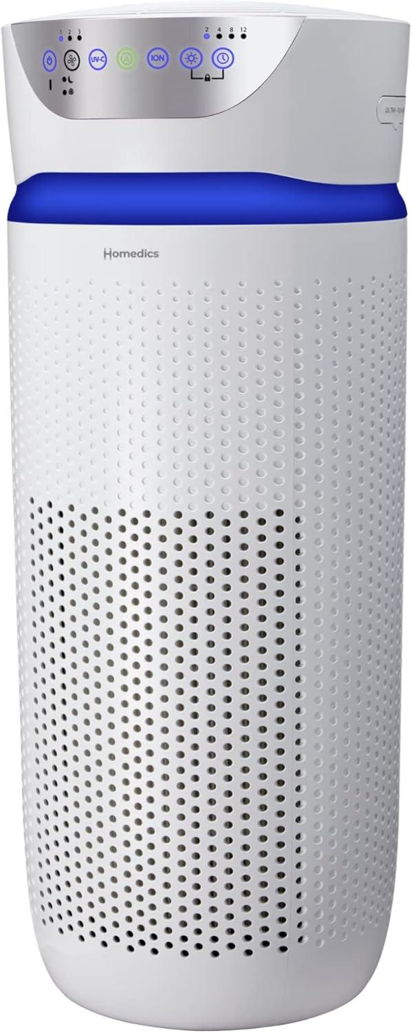 White HEPA Filter Ionic Air Purifier with Remote Control