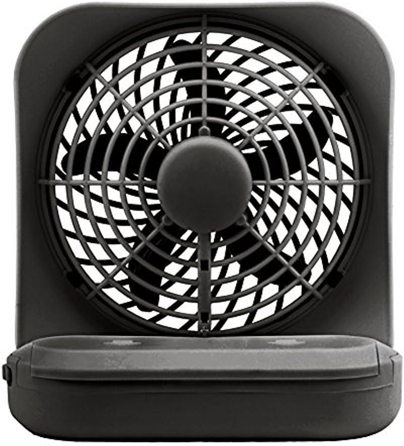 Treva 5 inch Portable Battery Powered 2 Speed Personal Desktop Fan, Black