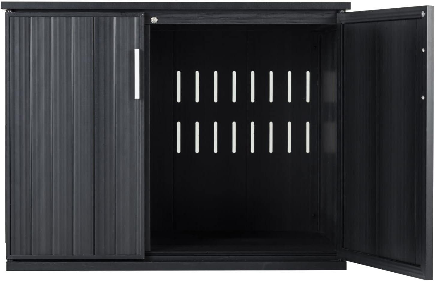 New Age Pet® ECOFLEX® Promax Litter Loo® Litter Box Enclosure Table, Espresso Black - Durable Wood Plastic Composite Cat Litter Box Furniture with No-Track Litter Mat, Easy Clean, Quick Assembly