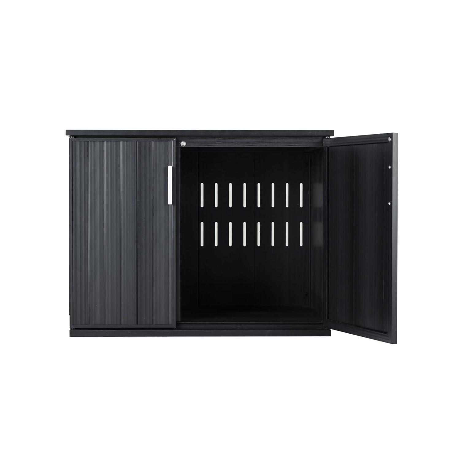 New Age Pet® ECOFLEX® Promax Litter Loo® Litter Box Enclosure Table, Espresso Black - Durable Wood Plastic Composite Cat Litter Box Furniture with No-Track Litter Mat, Easy Clean, Quick Assembly