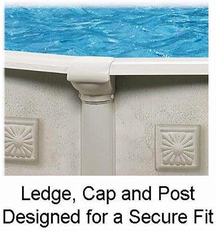 Aquarian Pools Khaki Venetian 21 Foot by 52 Inch Round Steel Outdoor Backyard Above Ground Family Swimming Pool with Skimmer and Liner Not Included