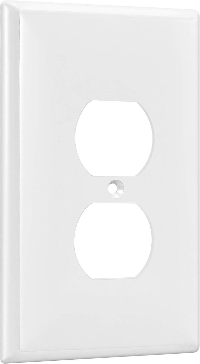 ENERLITES Jumbo Duplex Wall Plate, Oversized Receptacle Outlet Cover, 1-Gang, Polycarbonate Thermoplastic, 8821O-W, White