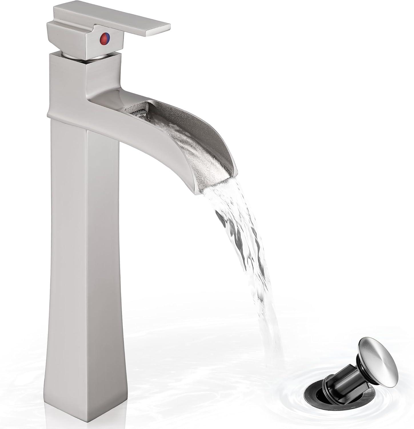 VIBRANTBATH 6009H-Black Vessel Sink Faucet Single-handle Bathroom Faucet with Drain Assembly