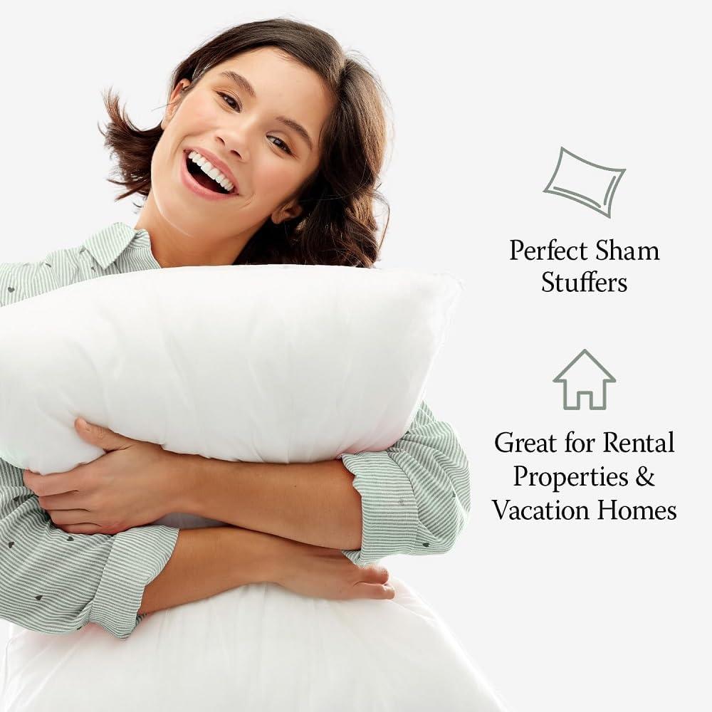 Downlite Medium Polyfill Pillows 4 Pack (Set of 4)