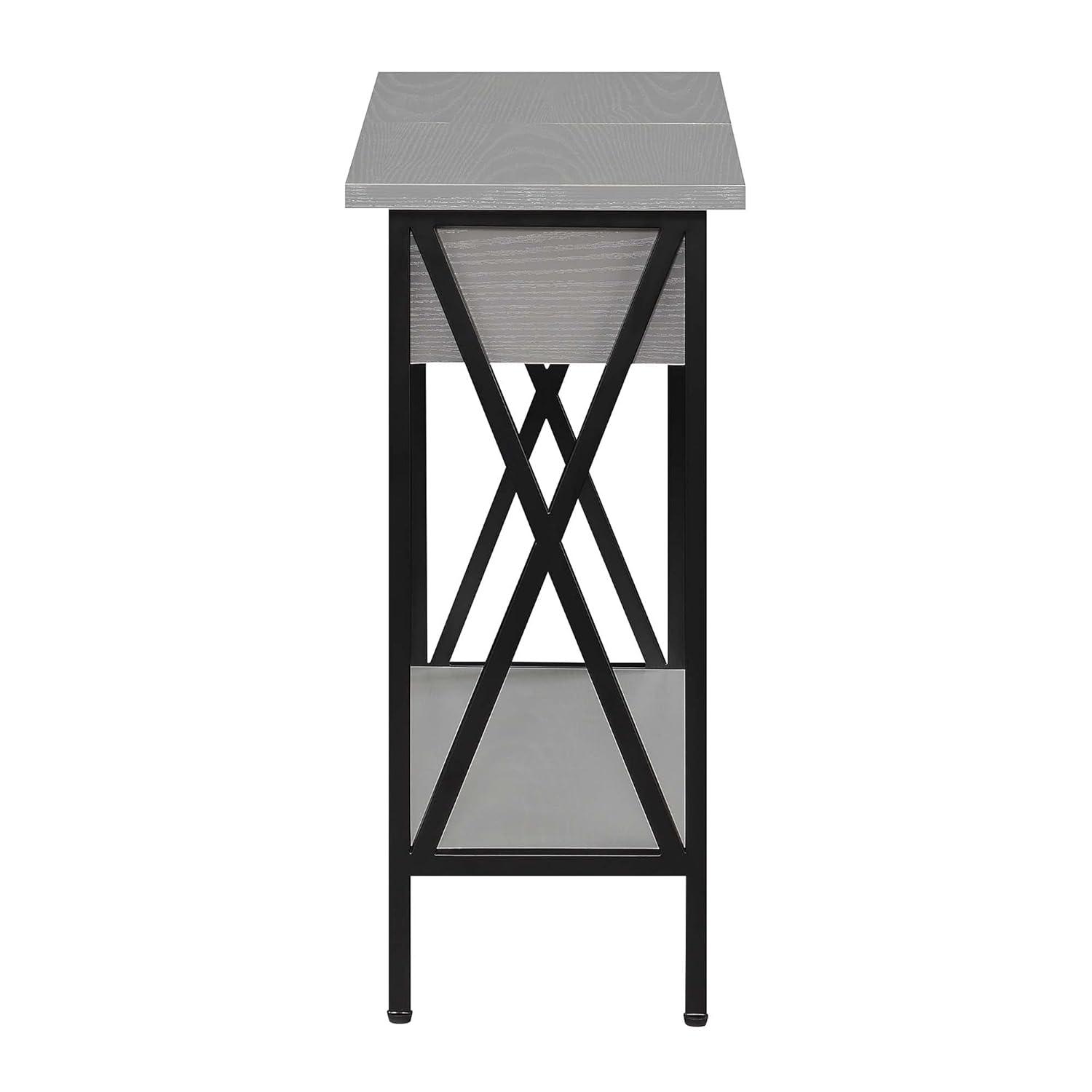 Convenience Concepts Tucson Flip Top End Table with Charging Station and Shelf, Multiple Finishes