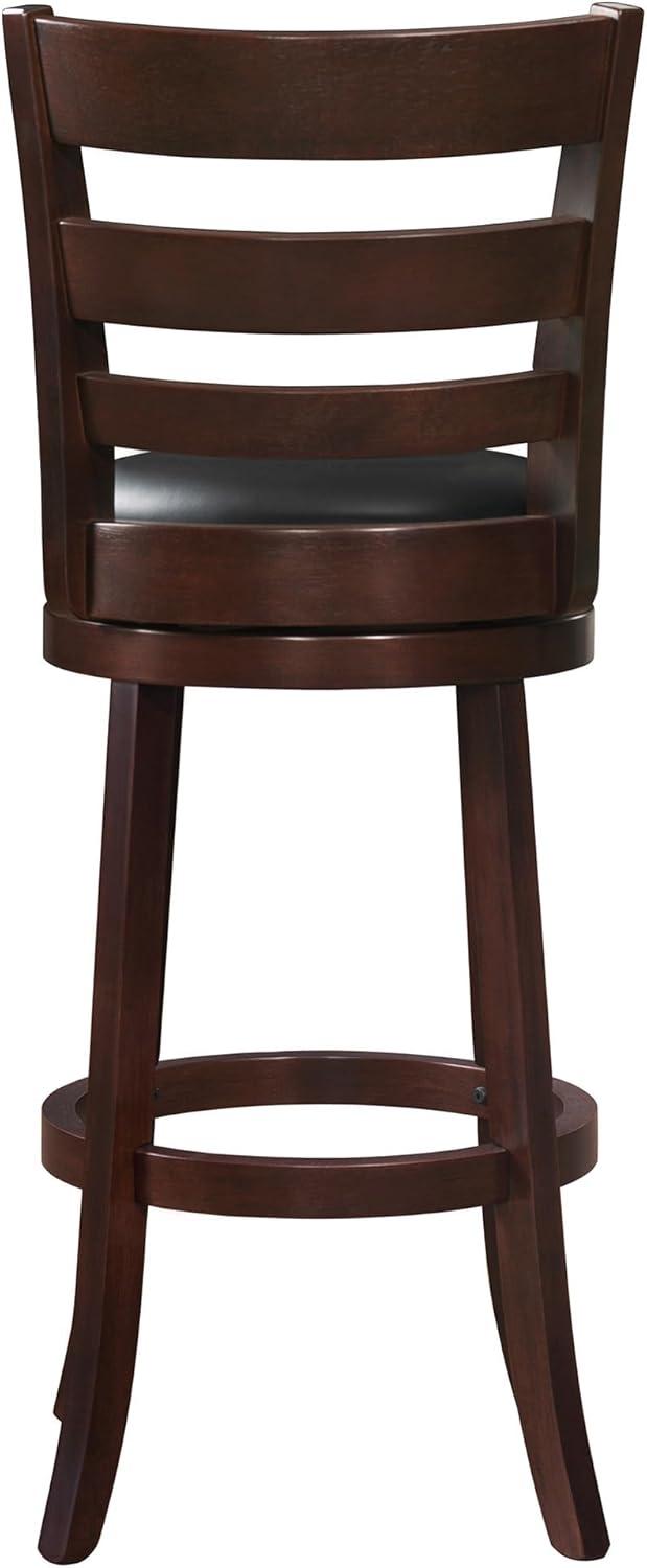 Shapel Faux Leather Swivel Bar Stool in Dark Cherry - Lexicon