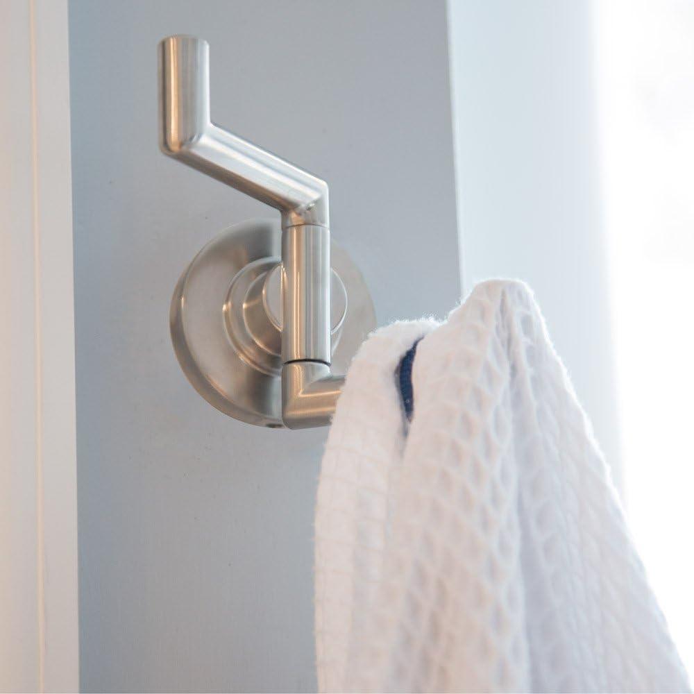 Neo Double Robe Hook in Brushed Nickel