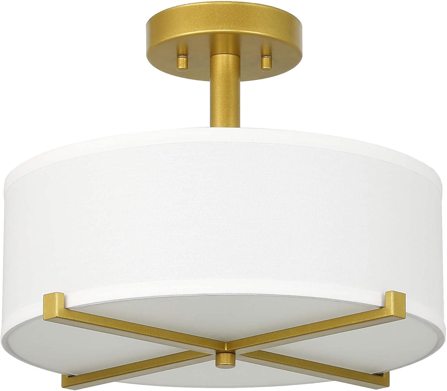 Fabric Semi Flush Mount