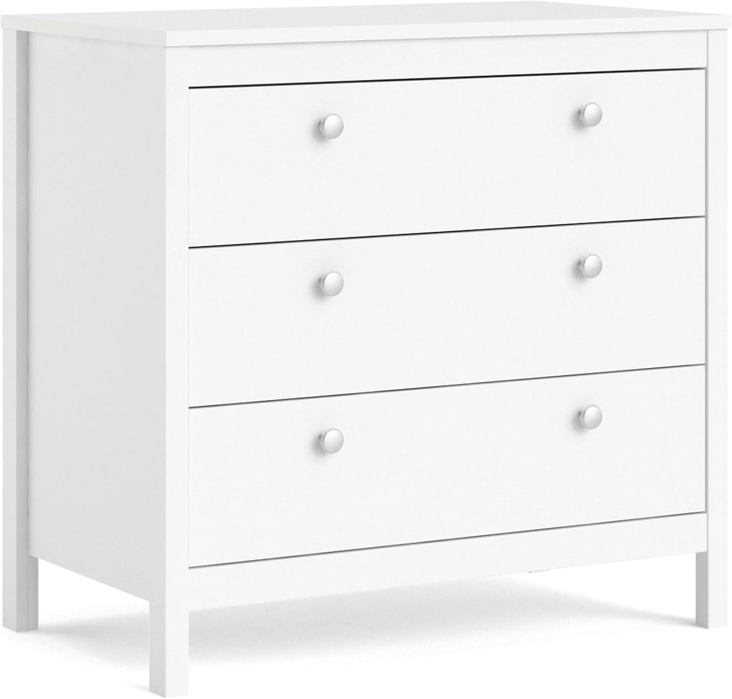 Madrid 3 Drawer Chest, White