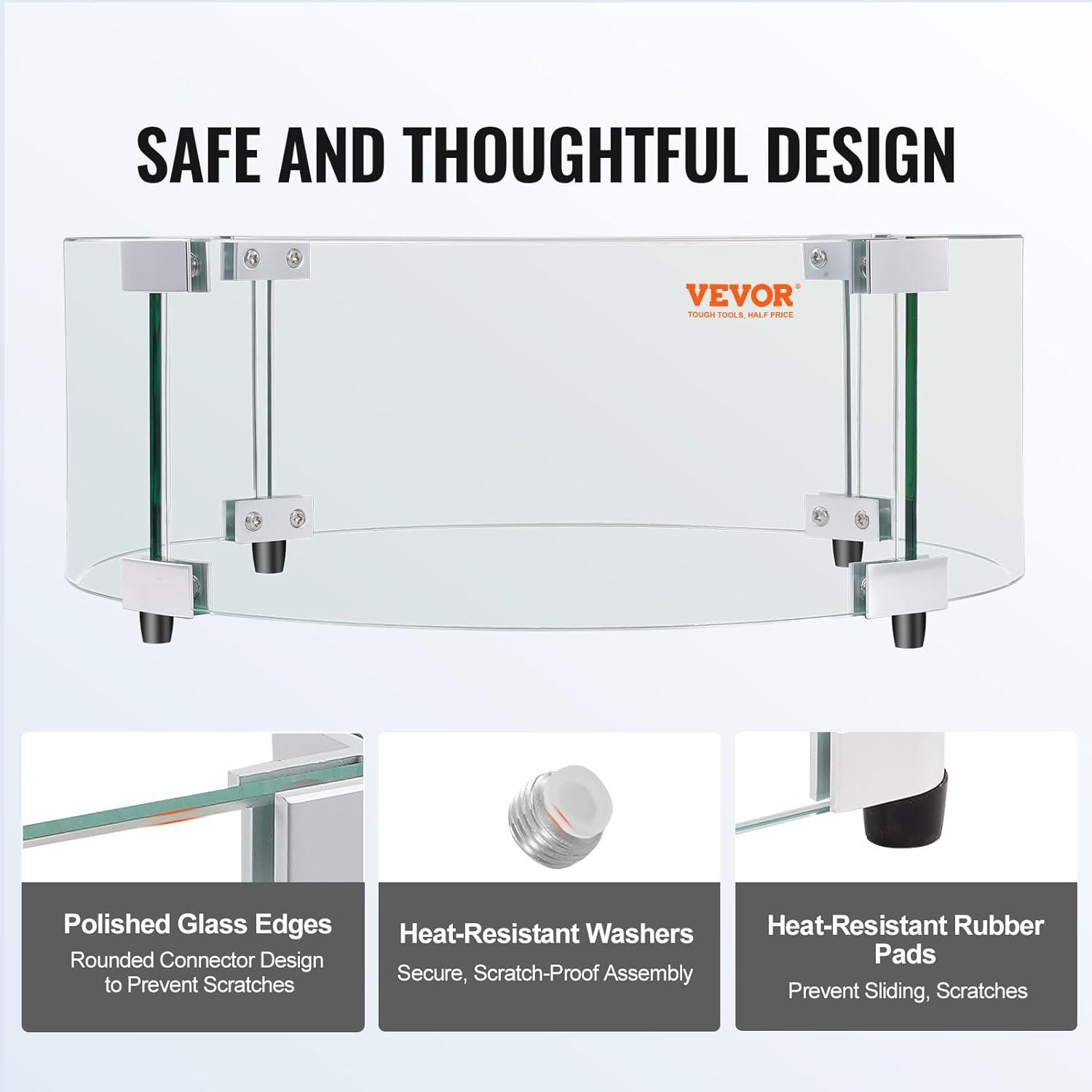 VEVOR Circle Stainless Steel Fire Pit Accessory (Set of 4)