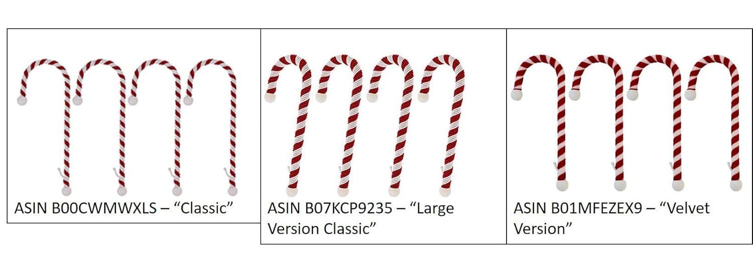 Haute Decor 4ct Candy Cane Christmas Stocking Holders