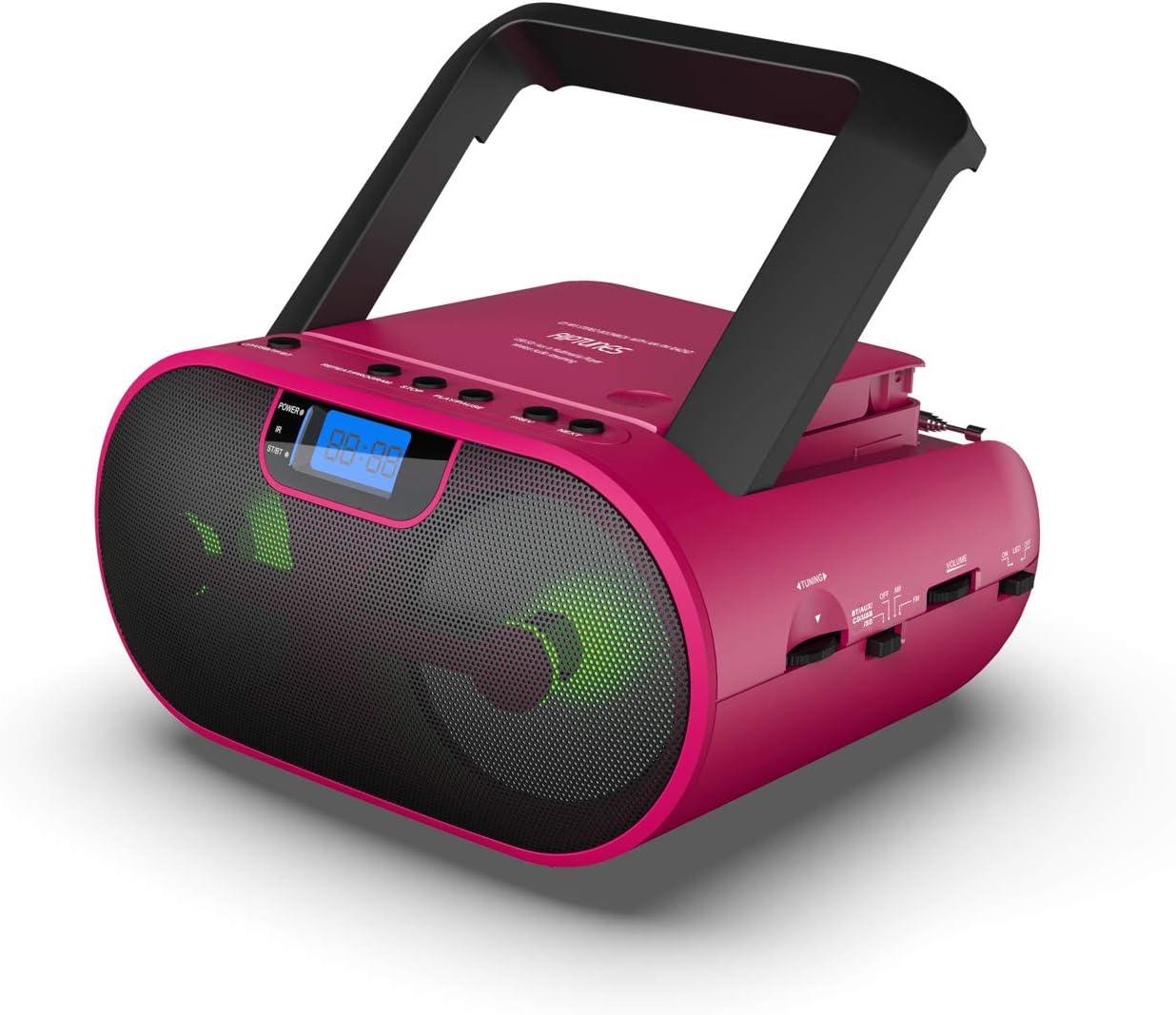 Impecca CDB237BTP Cdmp3stereoboomboxam/fmradiowithbluetoot