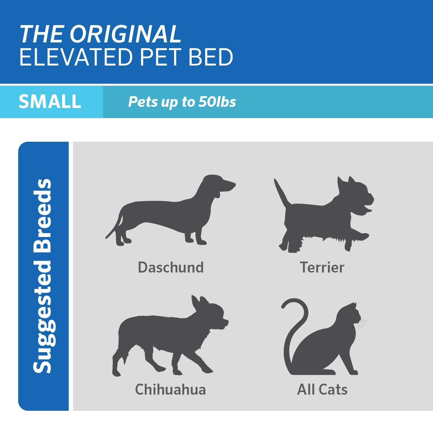 The Original Coolaroo Elevated Pet Dog Bed Replacement Cover, Small, Brunswick Green